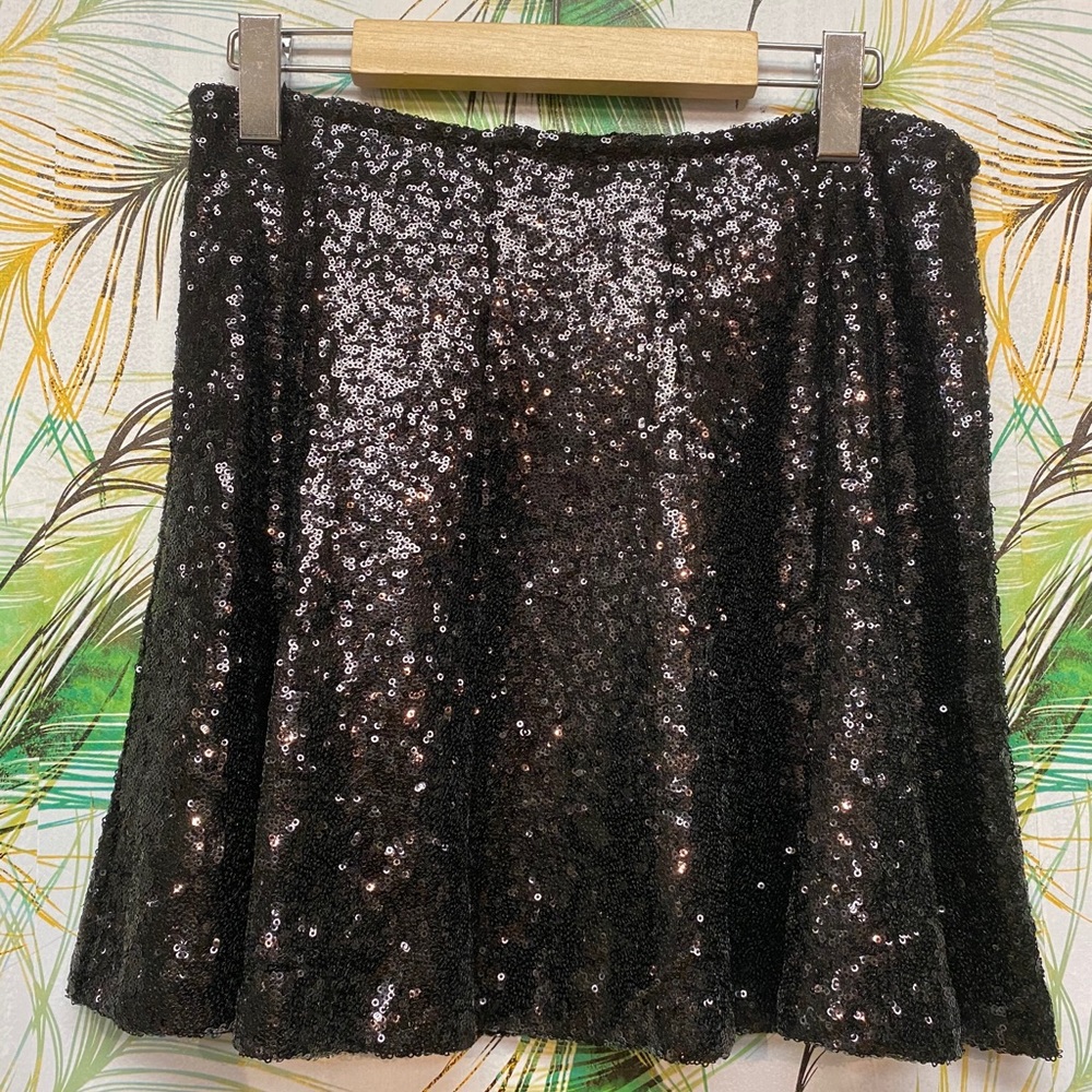 Guess Sequin Skater Mini Skirt